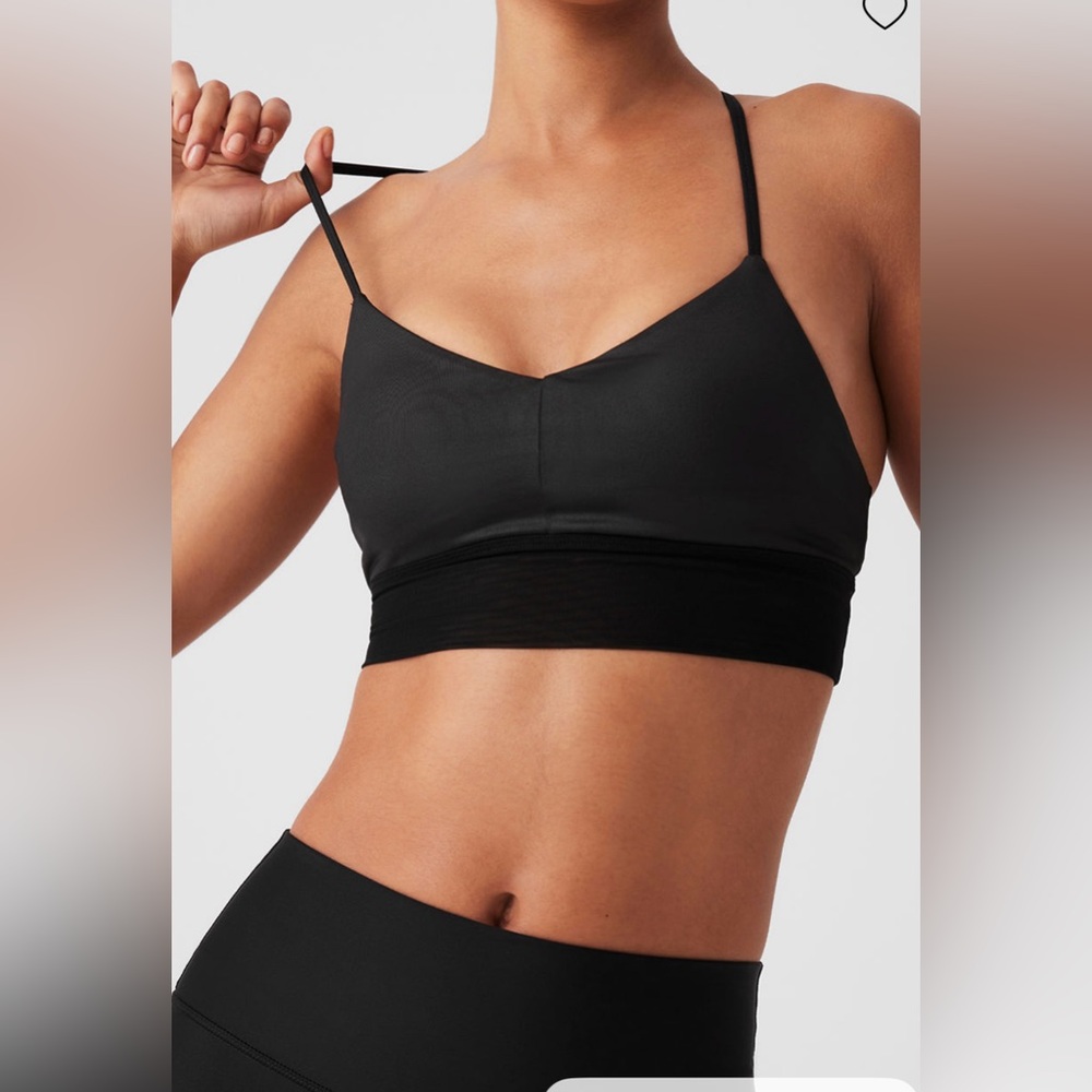 ALO Yoga Lavish Bra- Black/glossy black XS